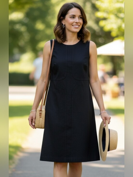Vince Camuto Dresses & Skirts - Vince Camuto Black Sleeveless Shift Dress Size 8